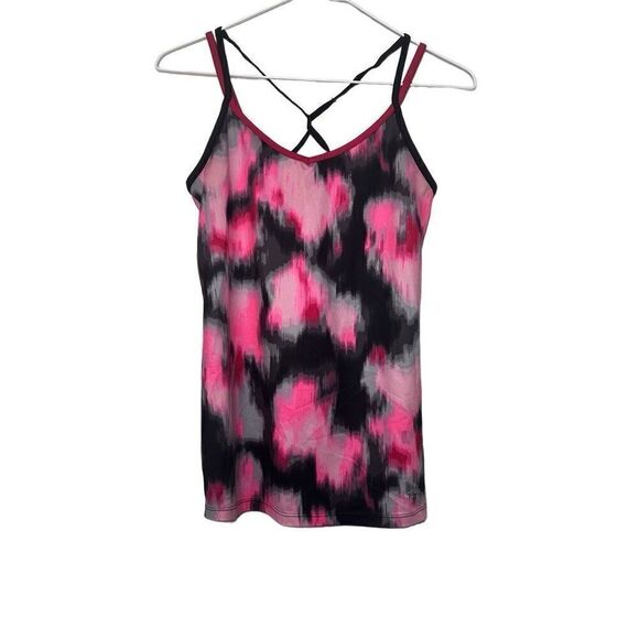 C9 By Champion Tie Dye Strappy Active Tank Top W/ Built-in Shelf Multi Medium - Picture 3 of 4